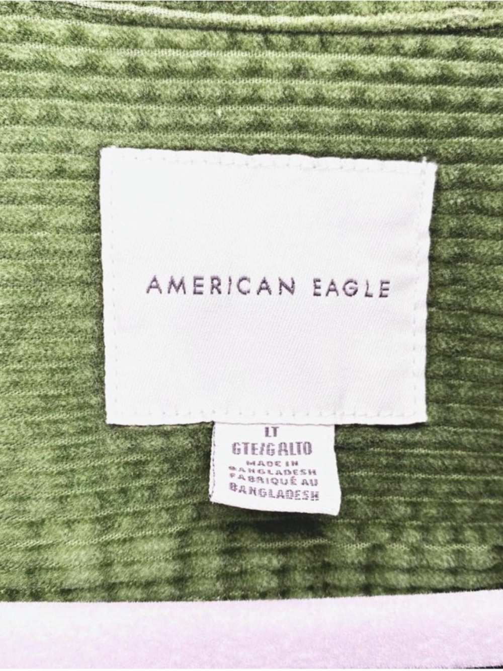 American Eagle Outfitters Green Corduroy Overshirt - Picture 3 of 8
